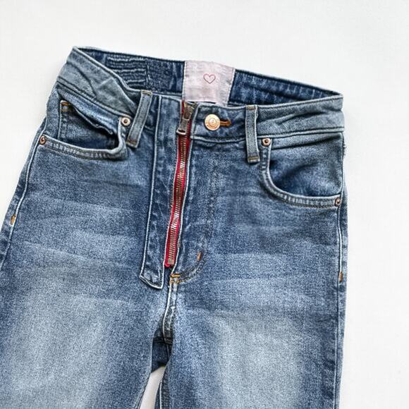 Vintage Y2K Revice Heart Patch Highwaist Skinny Jeans - Picture 2 of 7